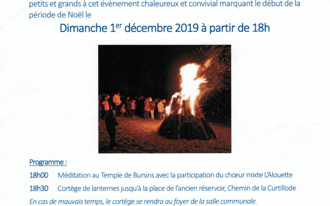 Décembre 2019 : feu de l&rsquo;Avent