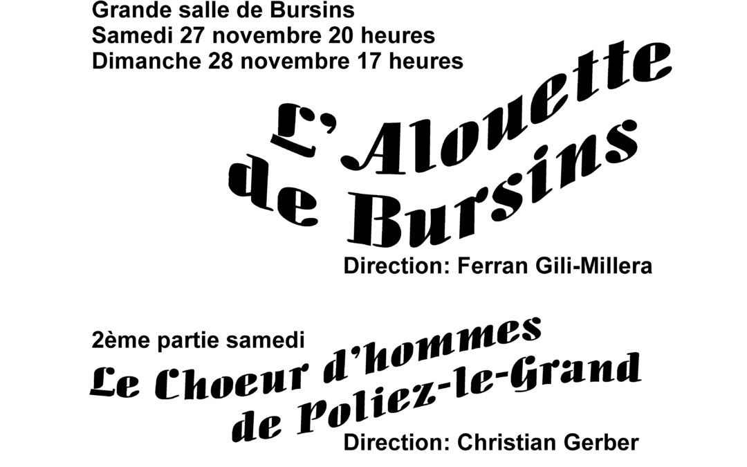 Novembre 2021 : nos soirées